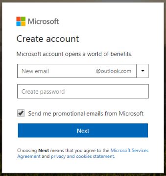 hotmail signup